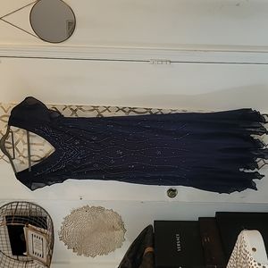 Beautiful Beaded Blue Dress